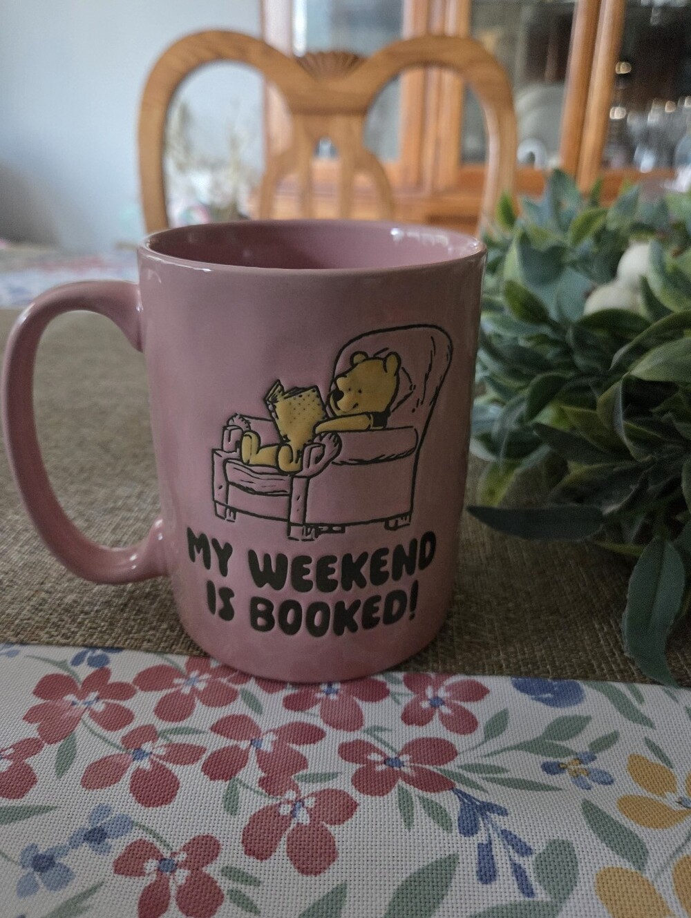 Winnie the Pooh 'My Weekend Is Booked' Ceramic Mug